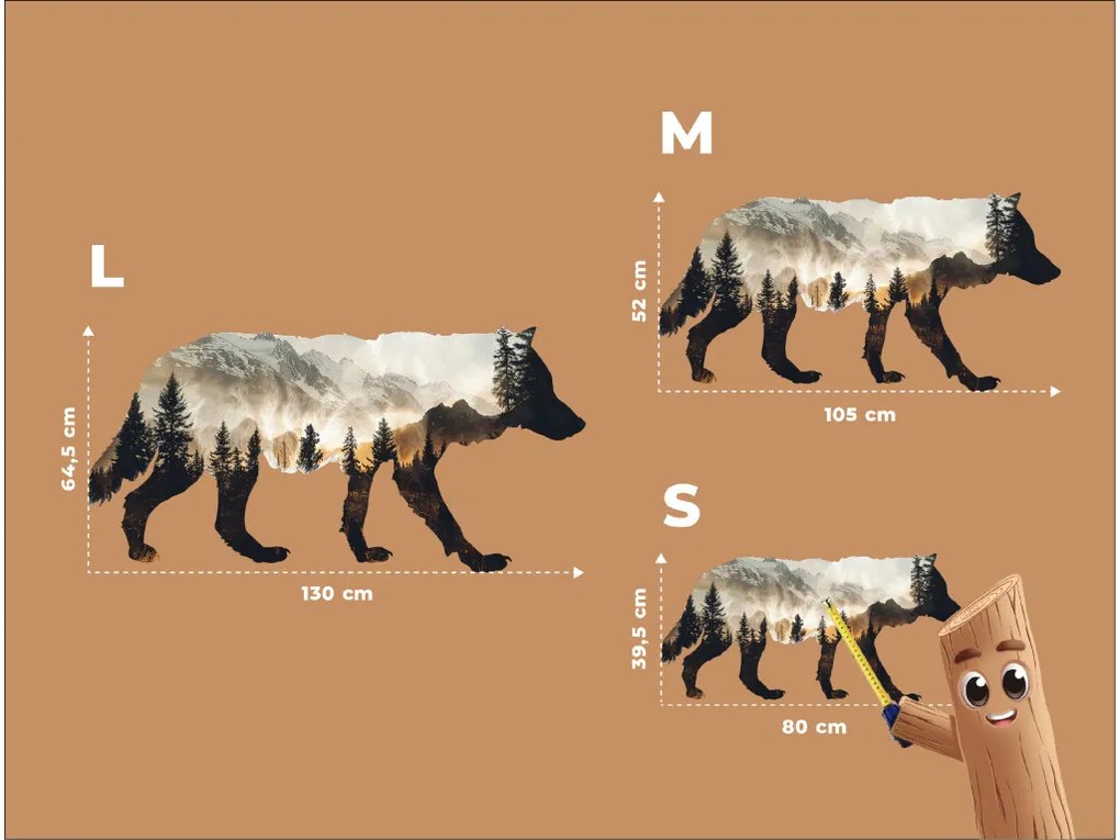 drevko | Obraz na stenu Vlčí horizont 395 x 80 cm