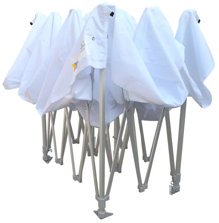 BRIMO Svadobný stan 3x6 m hliníkový – Elegantný a rýchlorozkladací - s 3 stenami - Biela 15