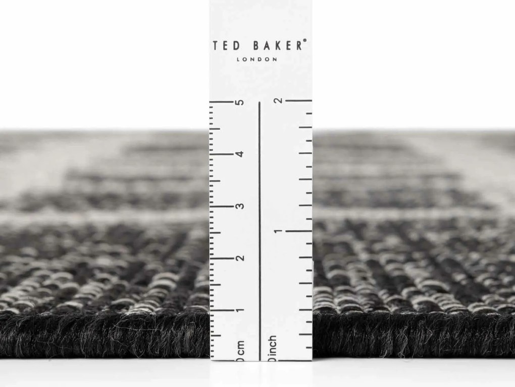 Ted Baker, Kusový koberec Ted Baker Haringey 106383 Black White, 120x170, čiernobiela, chodba / predsieň