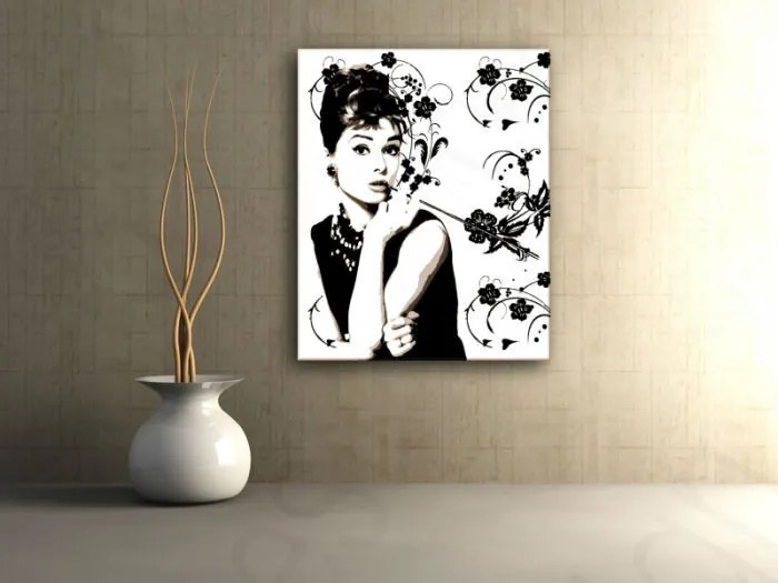 Ručne maľovaný POP Art obraz Audrey Hepburn | rôzne rozmery