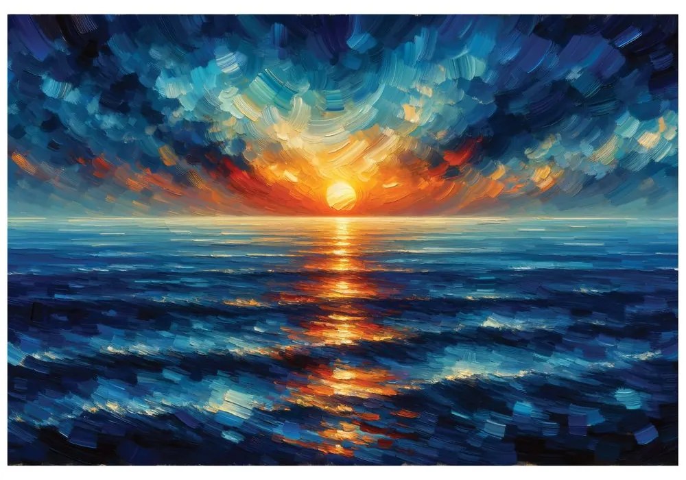 Fototapeta dramatický západ slnka nad oceánom