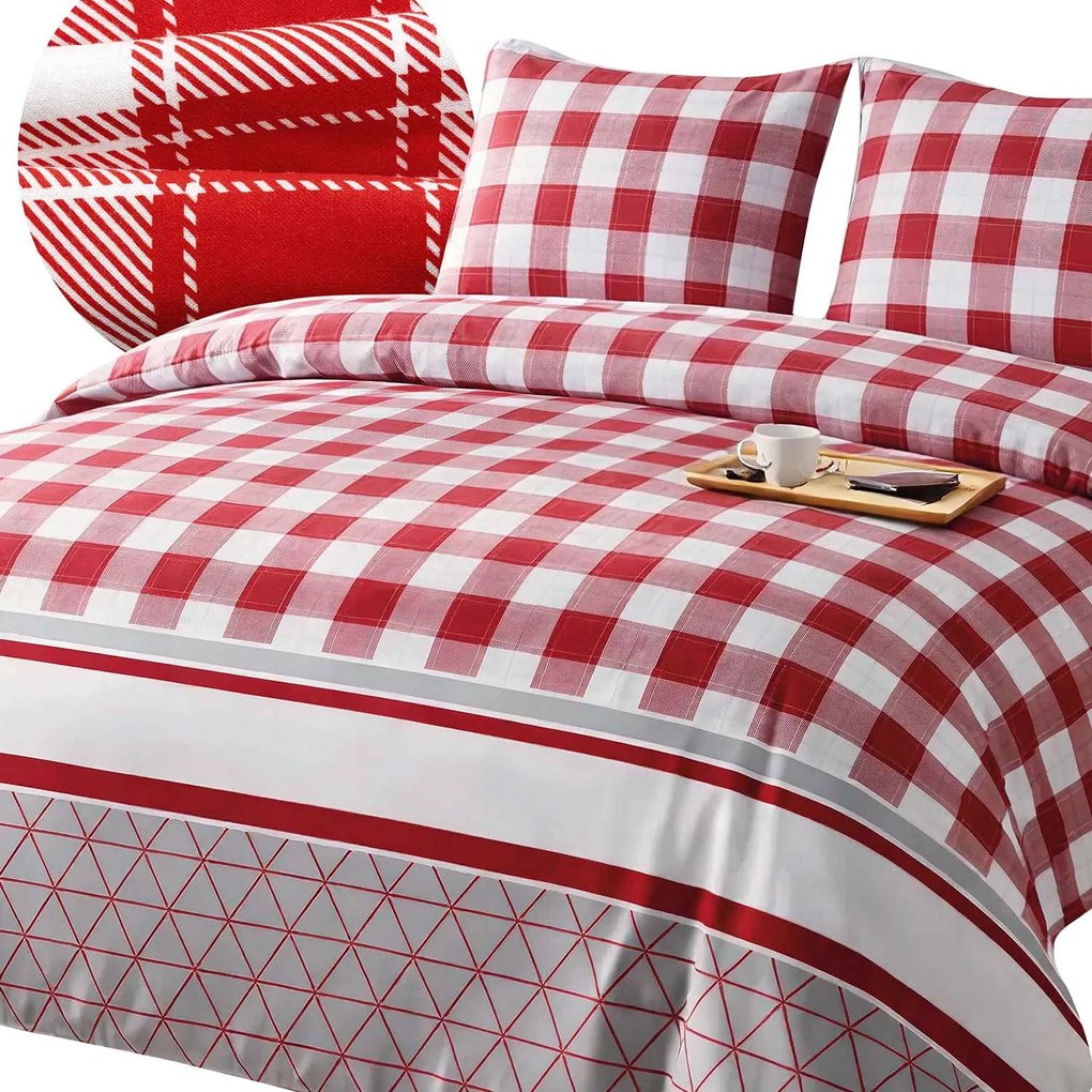 VIANOČNÉ FLANELOVÉ OBLIEČKY FLANELOVE 200X220 CM, 2 KS 70X80 CM VZOROVANÉ