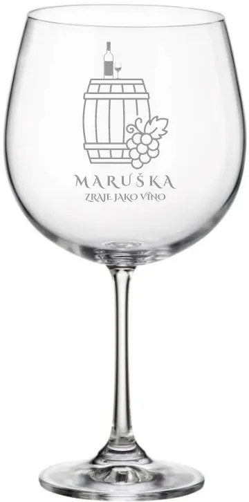 Dekorant Pohárik na víno pre vinárov ZRAJE AKO VÍNO