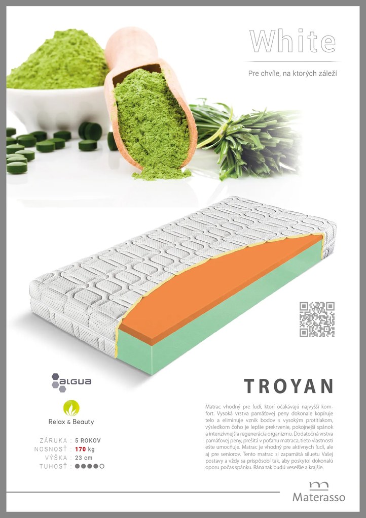 Materasso Penový matrac Troyan Rozmer: 180 x 200 cm