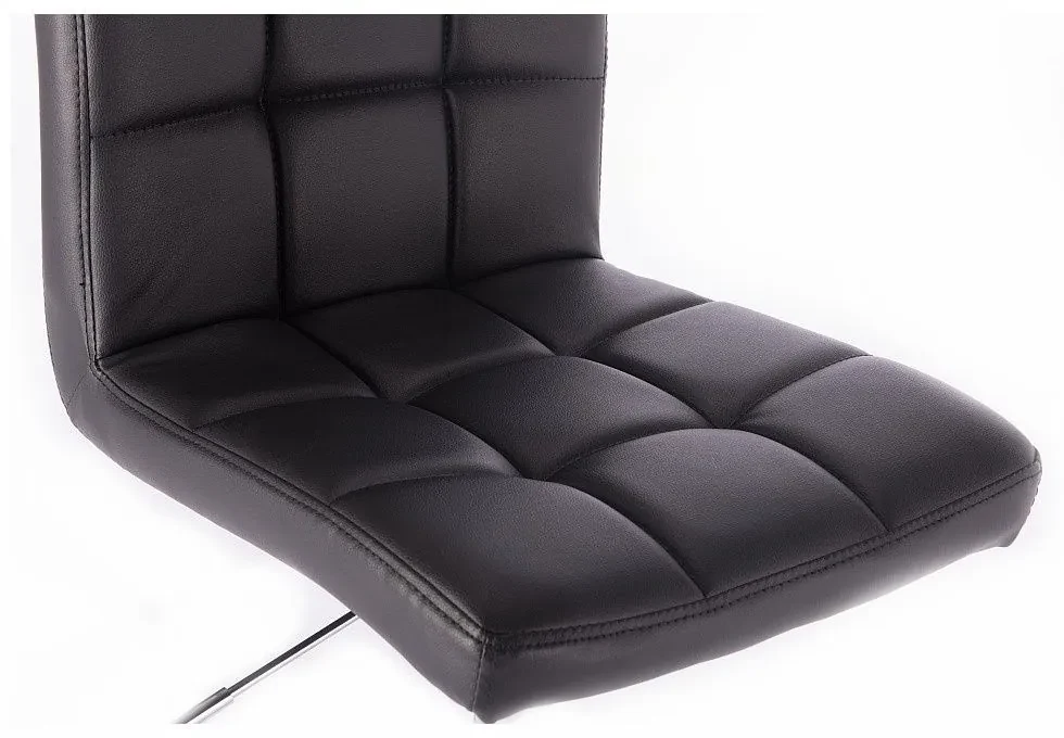 LuxuryForm DESIGN Stolička TOLEDO na striebornom kríži - čierna