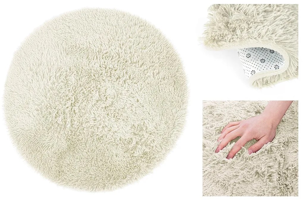 Okrúhly koberec AmeliaHome KARVAG slonovinový, velikost d160