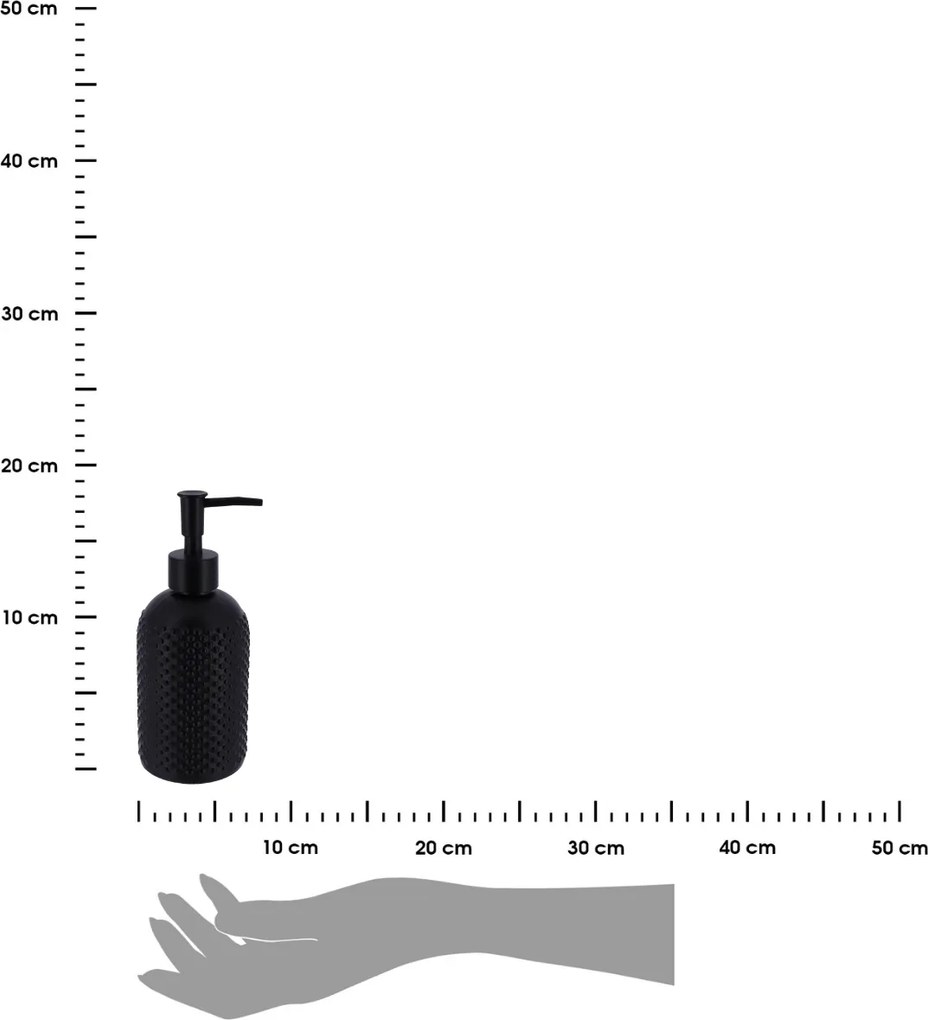 Dávkovač mydla Cerelle, čierna, 410 ml