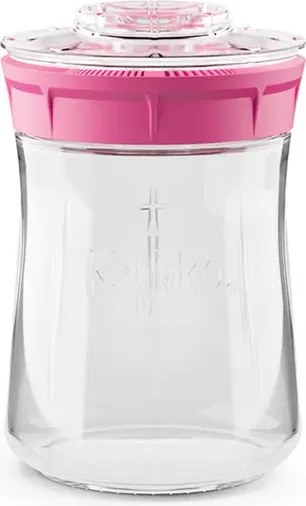 Kefirko Kefir fermenter nádoba na výrobu kefíru ružová 0,9 l