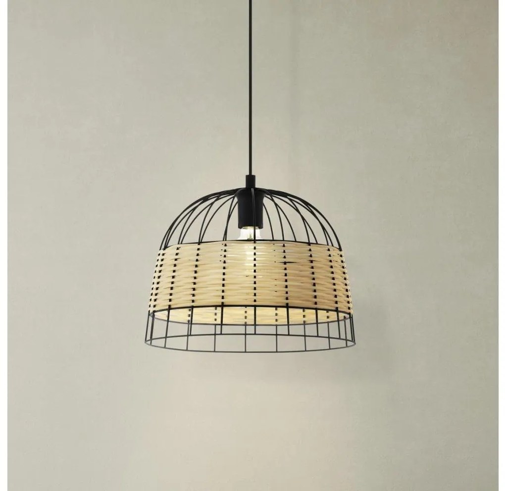 Eglo 55709 - Luster na lanku ANWICK 1xE27/40W/230V ratan