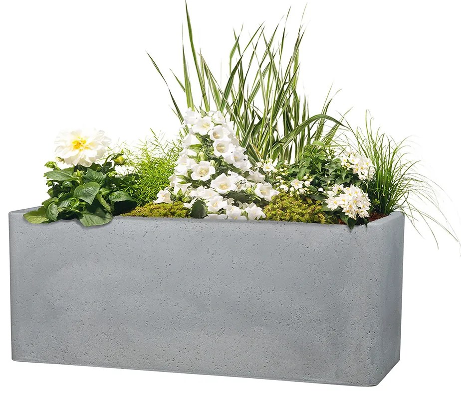 Scheurich Dlhý kvetináč Cube Box (kamenistá sivá, 60 cm)  (100349940)