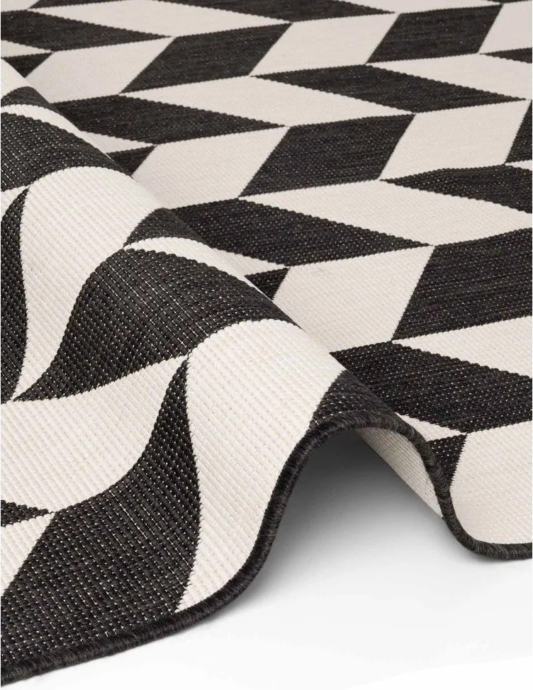 Čierny/krémovobiely vnútorný a vonkajší koberec 200x300 cm Haringey Terrick – Ted Baker