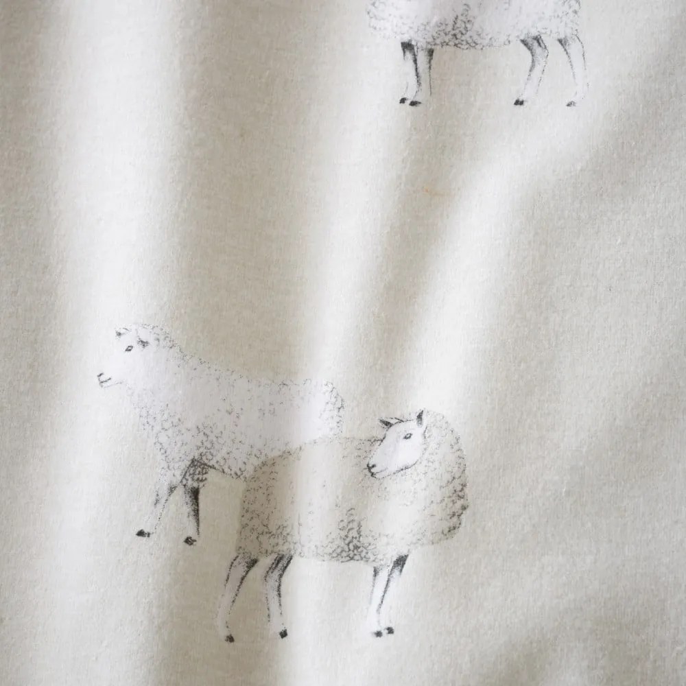 Béžové flanelové obliečky na dvojlôžko 200x200 cm Sheep – Catherine Lansfield