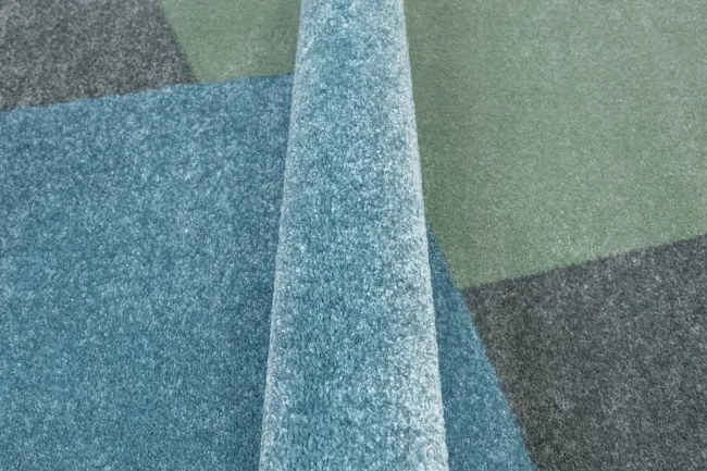 Koberec LIMA M046A zelený / sivý / modrý