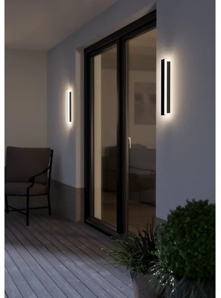 Eglo 900676 - LED Vonkajšie nástenné svietidlo NEVIANO 2xLED/3,7W/230V 3000K IP55