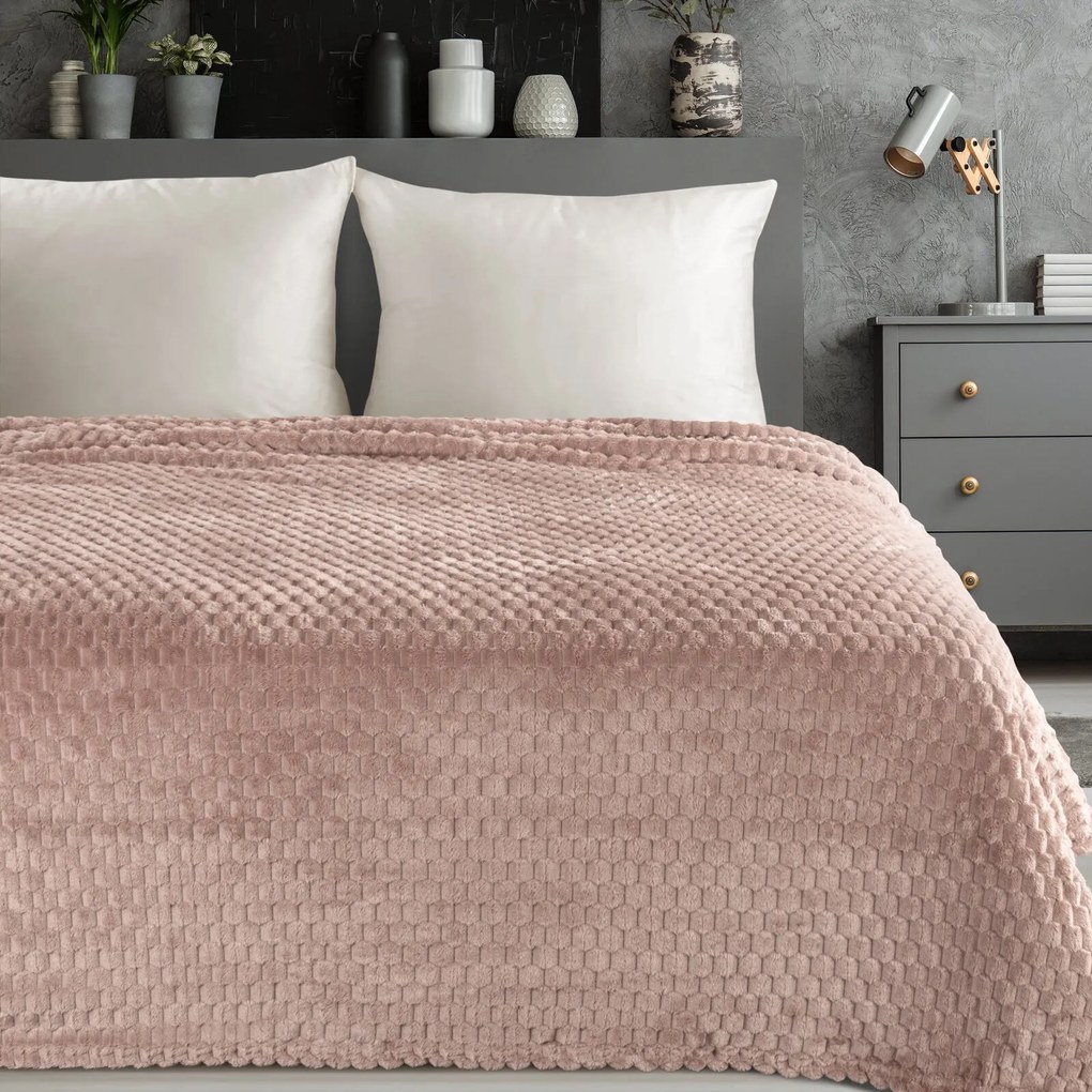 DEKA Z MIKROFLANELU CINDY6 200X220 CM BÉŽOVÁ