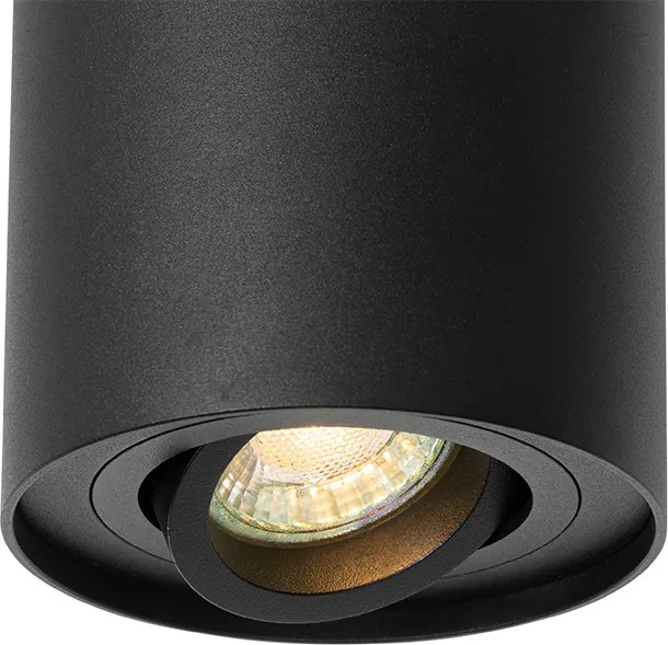 Inteligentné stropné bodové svetlo čierne nastaviteľné vrátane WiFi GU10 - Rondoo up