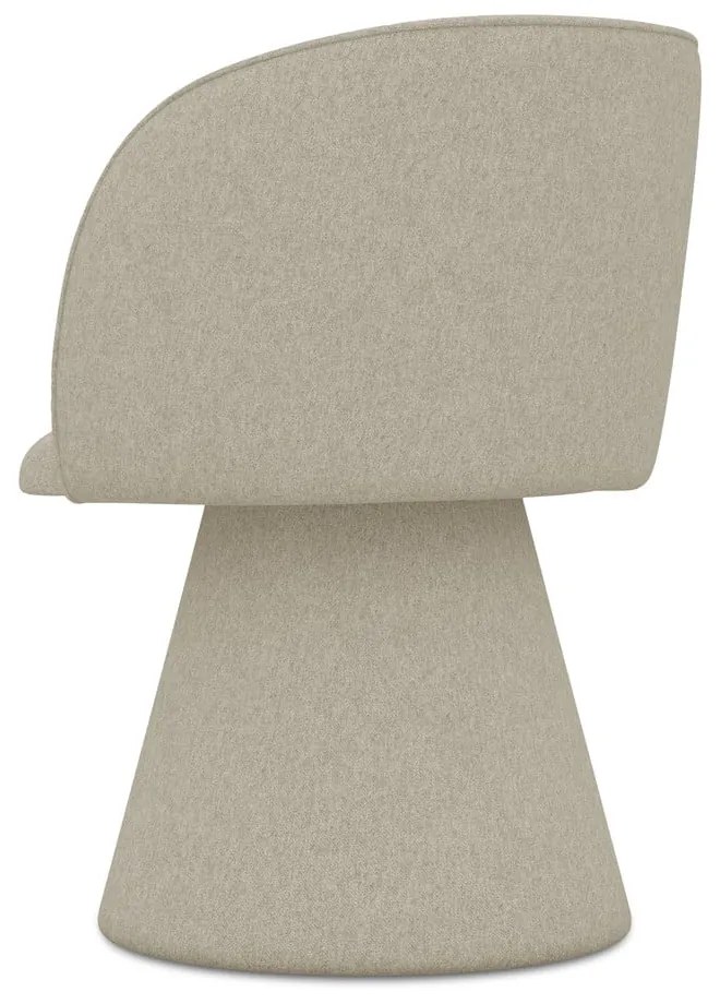 Béžové čalúnené jedálenské kreslo Maia – Makamii