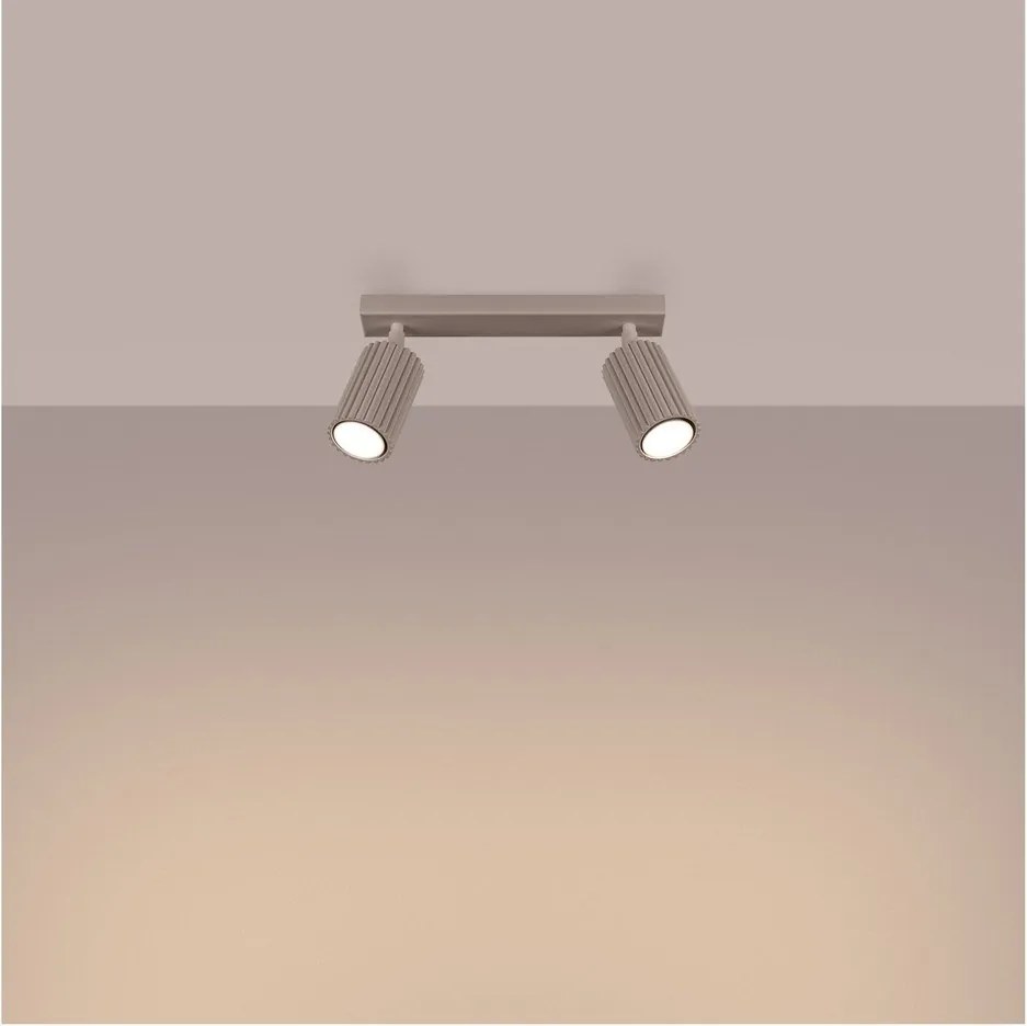 Taupe kovové bodové svietidlo 6,5x30 cm Gleam – Sollux