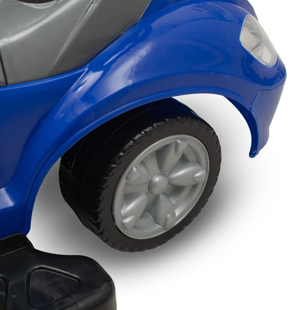 Detské odrážadlo s vodiacou tyčou 3v1 Baby Mix Mega Car modré