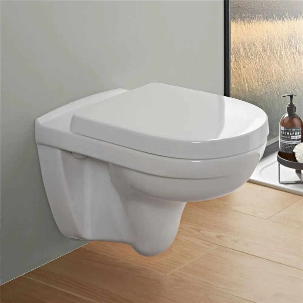VILLEROY & BOCH O.novo WC sedátko s poklopom, biela alpská, 9M396101