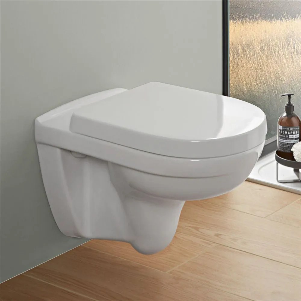 VILLEROY &amp; BOCH O.novo WC sedátko s poklopom, biela alpská, 9M396101