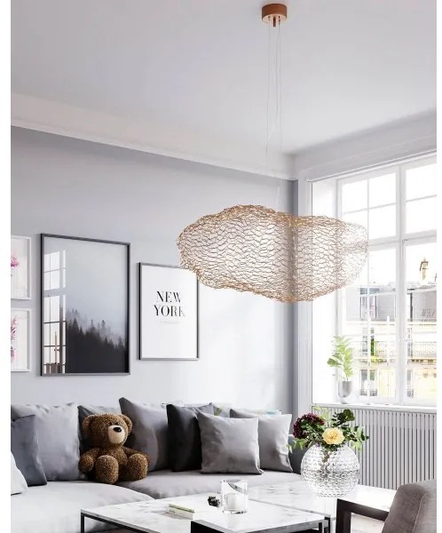 ByRydens 4201250-6501 - LED Luster na lanku HAYDEN LED/15W/230V zlatá