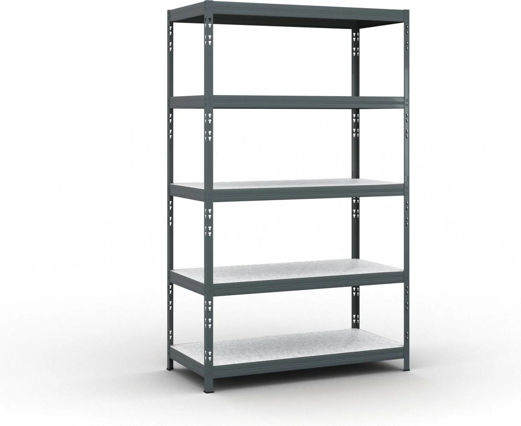 Policový regál 1966x1200x600 mm, nosnosť 280kg