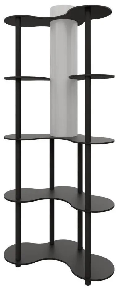 Stojacia lampa s poličkami NOTO 1xE27/40W/230V čierna