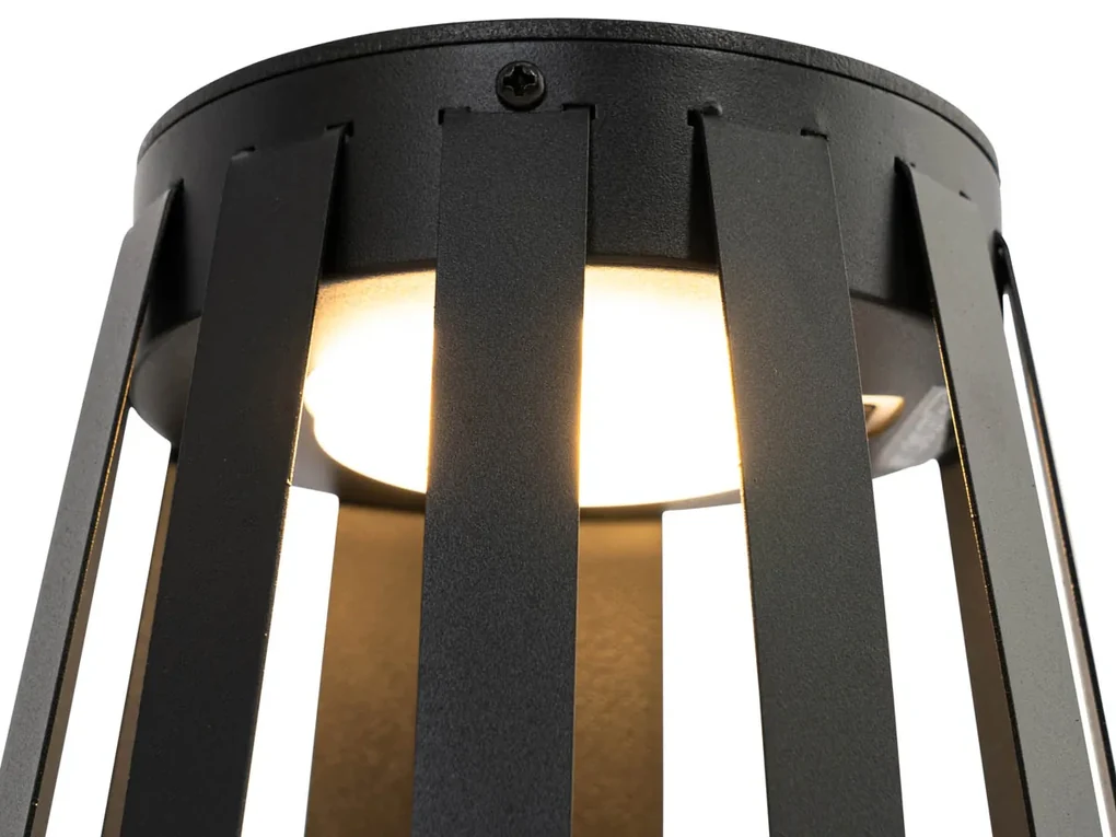 Vonkajšia stolová lampa čierna vrátane LED 3-stupňového stmievača solárna a nabíjateľná - Penny