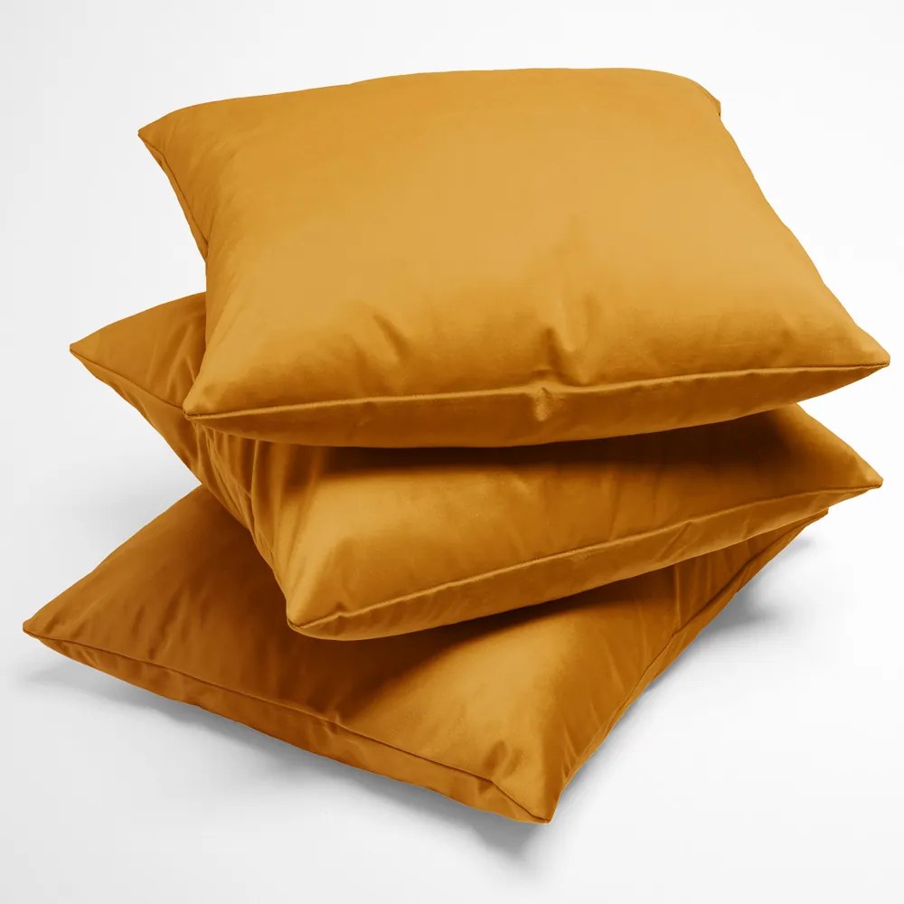Biante Zamatová obliečka na vankúš Velvet Prémium SVP-008 Medová 50 x 50 cm