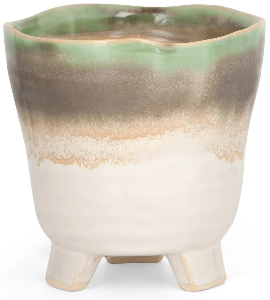 KERAMICKÝ KVETINÁČ (FI) 15X15 CM VIACFAREBNÝ