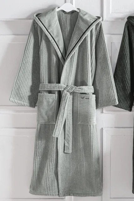 Soft Cotton Unisex župan STRIPE s kapucňou