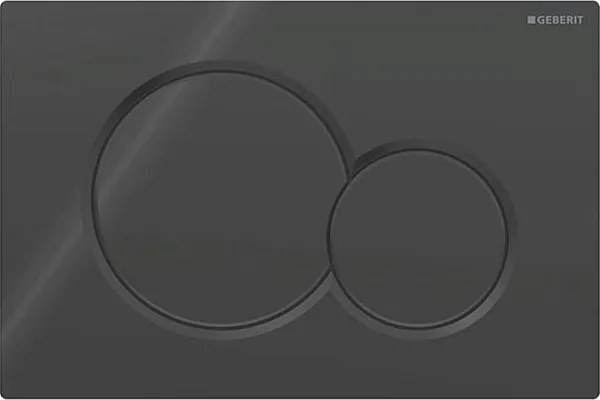 Geberit 115.770.DW.5 - Splachovacie tlačidlo Sigma01 Round 24,6x16,4 cm čierna