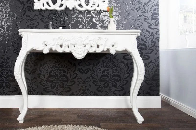 (2626) VENEZIA luxusný konzolový stolík biely 110cm
