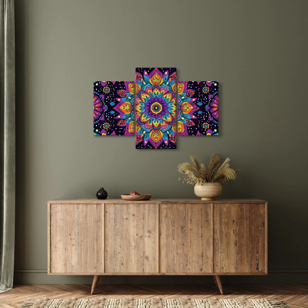 Obraz - Kaleidoskopická mandala (90x60 cm)