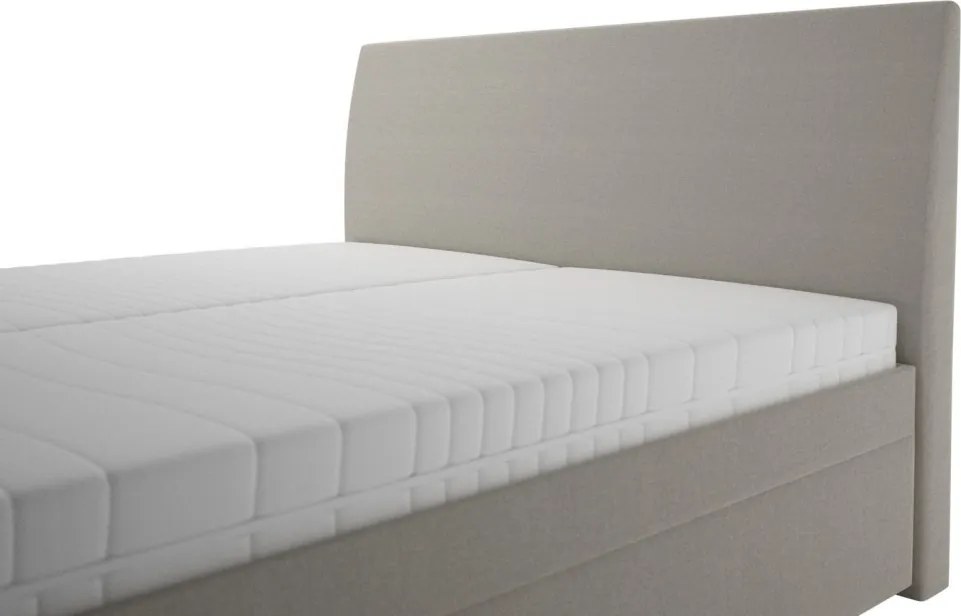 Posteľ Monte 180x200 cm, béžová tkanina