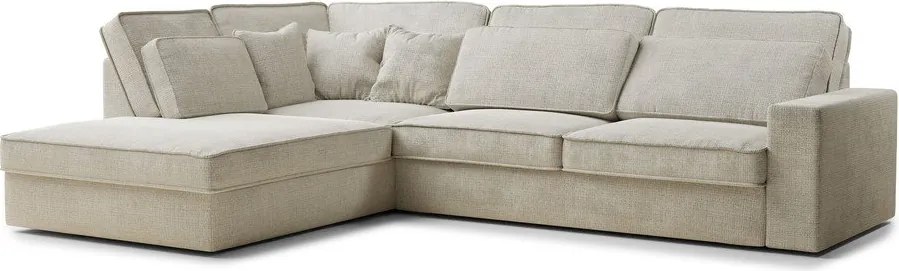 Sivobéžová ženilková rohová pohovka (ľavý roh/do L) Kirou – Maison de Rêve