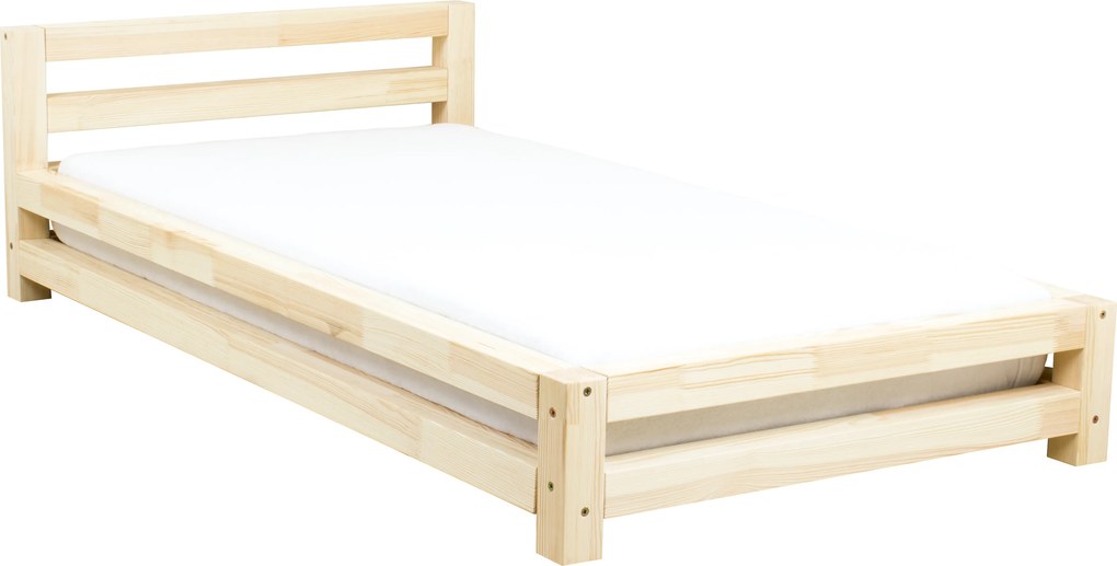 MAXMAX Detská dizajnová posteľ z masívu 180x80 cm SINGLE bez šuplíku