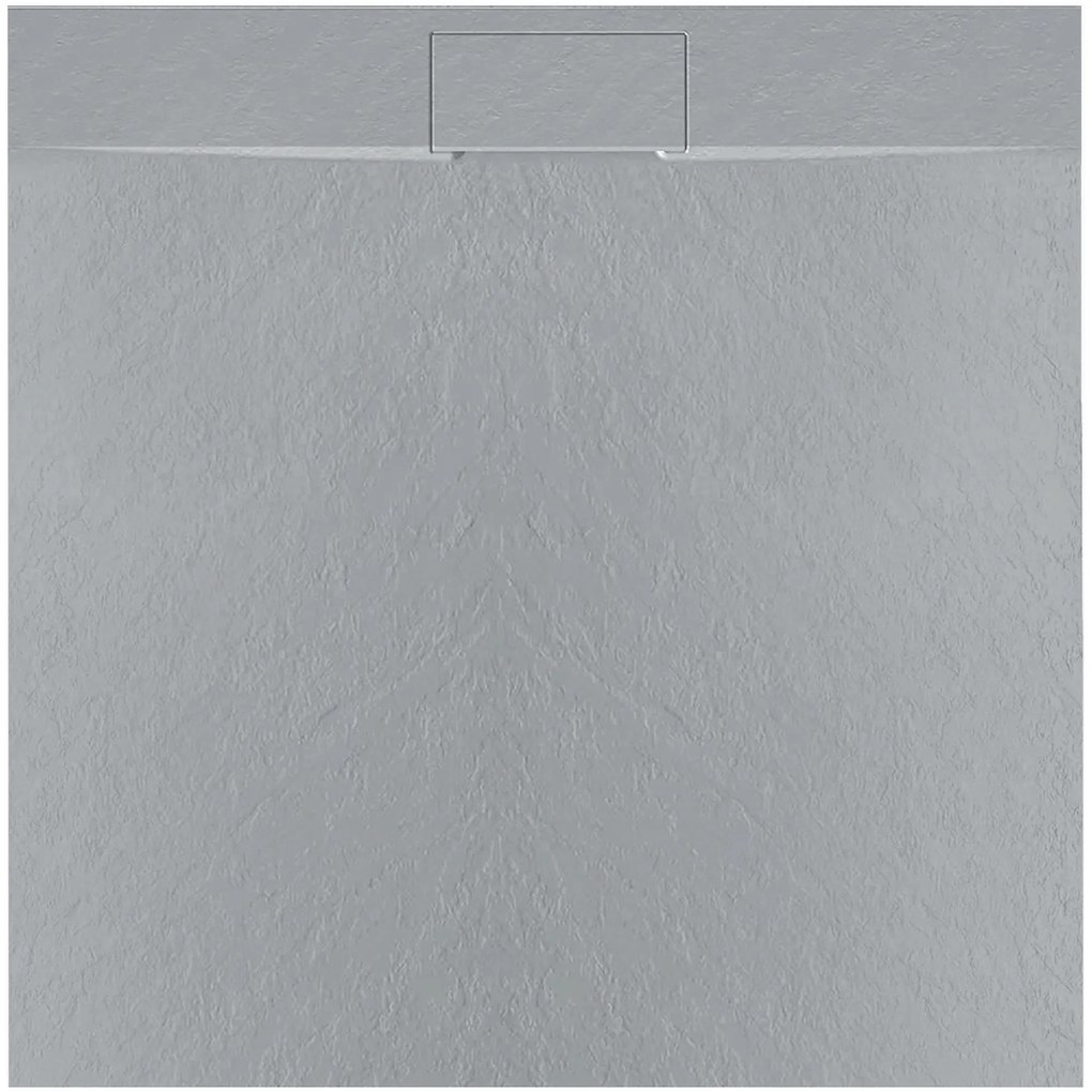 Rea Bazalt, sprchová vanička 90x90x2,5 cm + nízky sifón, šedá, REA-K4105
