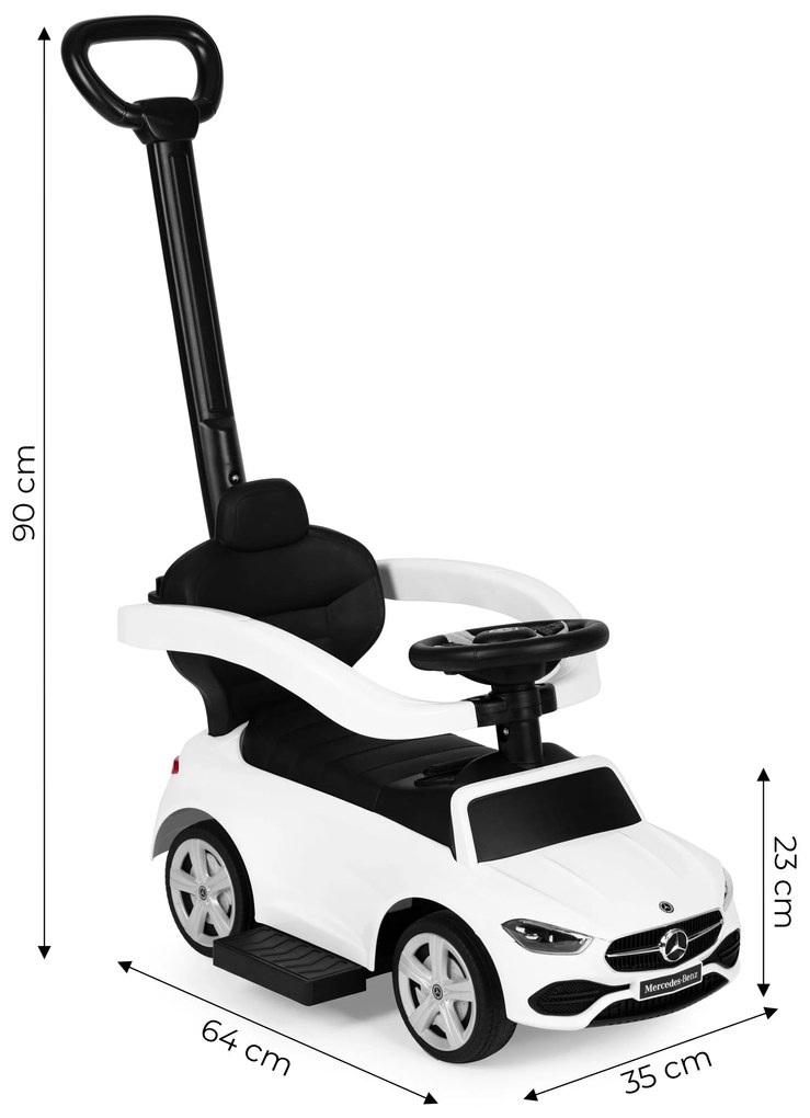 Odrážadlo Mercedes C CLASS, interaktívny volant, WHITE