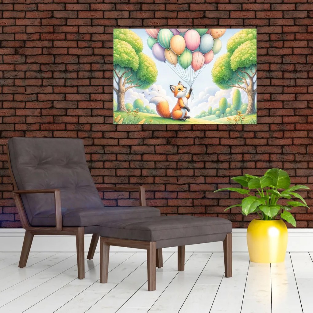 Obraz – Šťastná líška (90x60 cm)