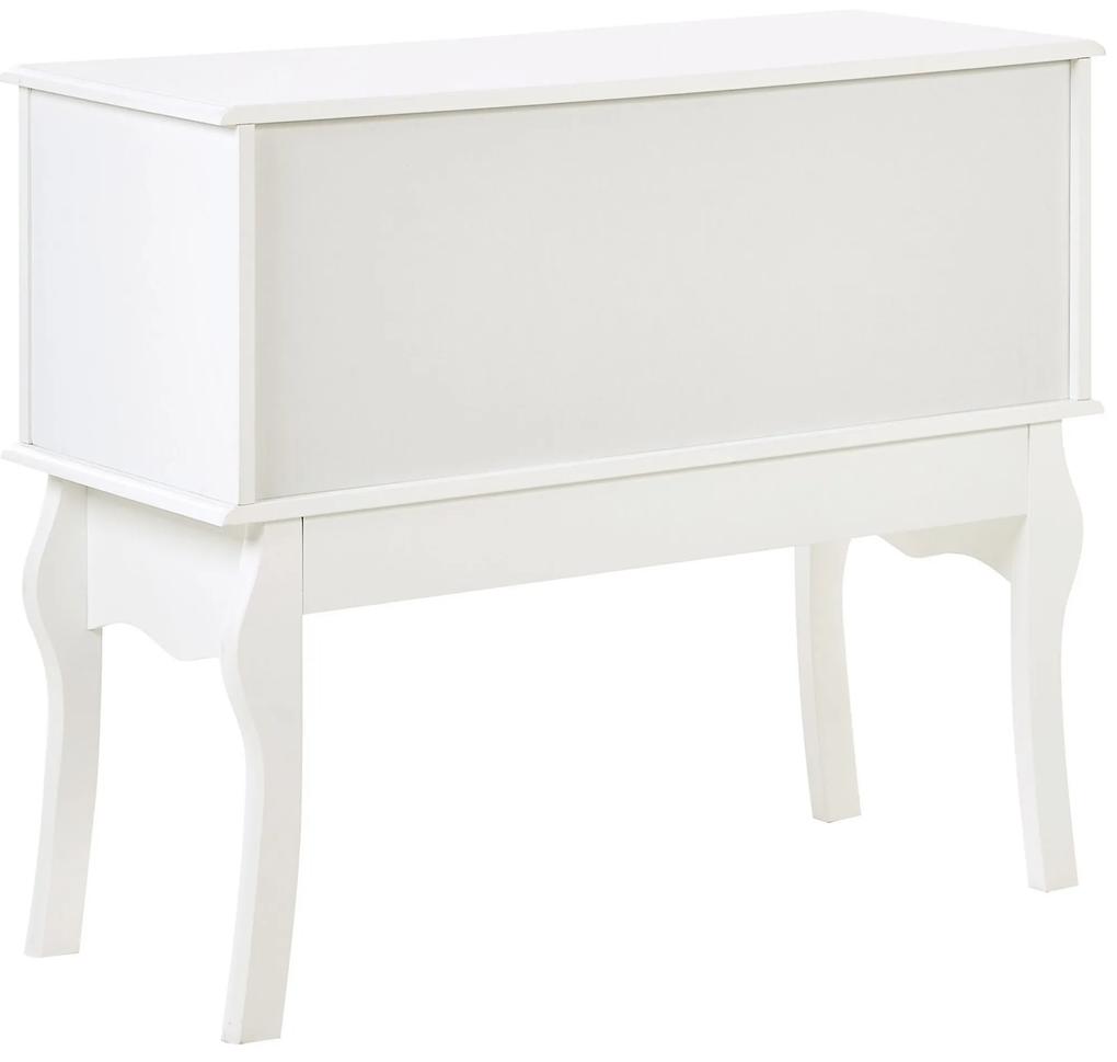 Konzolový stolík s 3 zásuvkami biely LAMAR Beliani