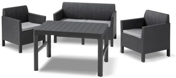 InternetovaZahrada - Záhradná zostava AUSTIN + LYON TABLE - grafit