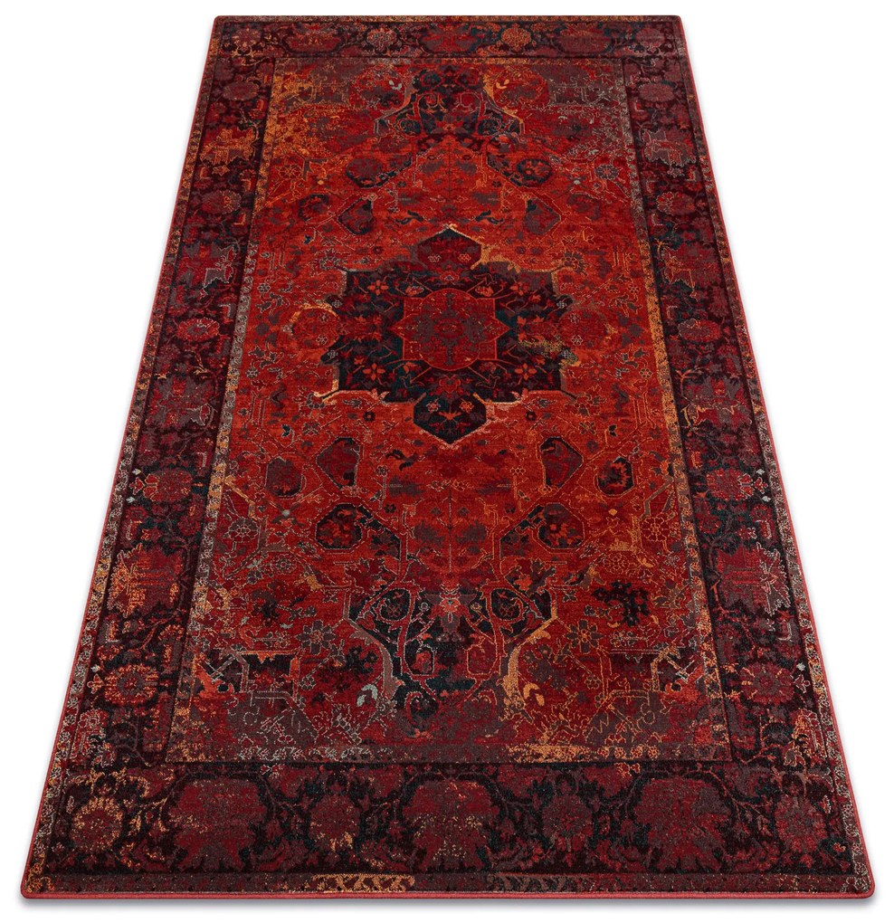 Koberec vlnený POLONIA Dukato Ornament, rubínovo - červený