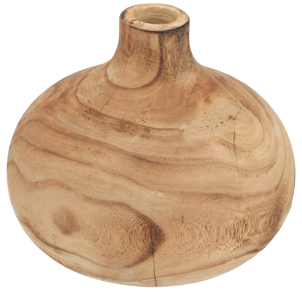 Hogewoning Drevená guľatá váza Ø21 cm