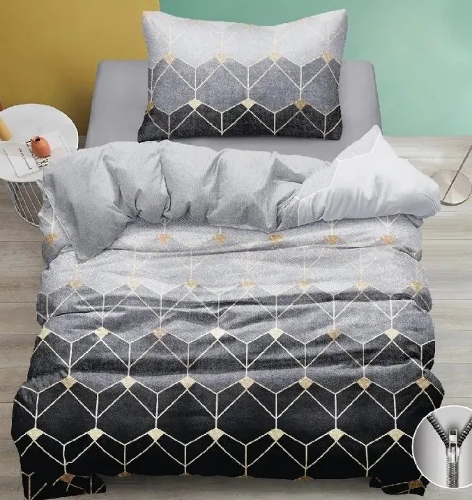 Obliečky Cila sivá Bavlna 70x90 140x200 cm