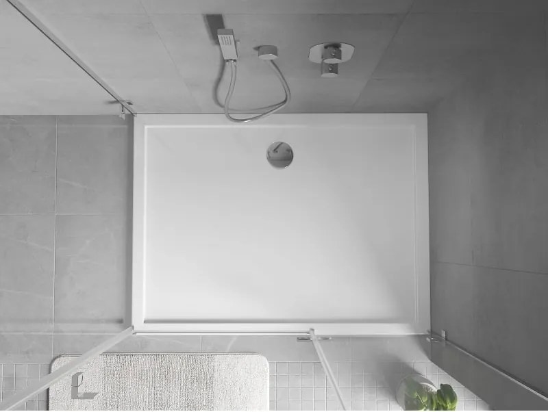 Mexen Flow obdĺžniková tenká sprchová vanička 90 x 80 cm, biely lesk - 46R108090