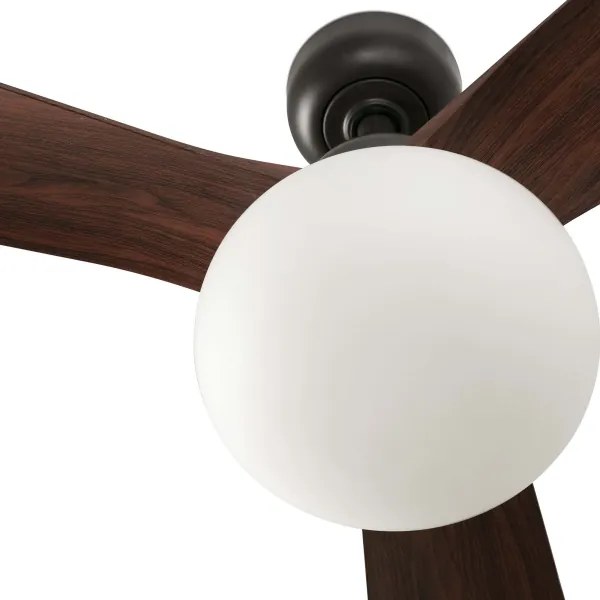 FARO 34362WT-11L-Stropný ventilátor OUTWOOD L 1xE27/15W hnedá/čierna pr.150 cm WT IP44+DO