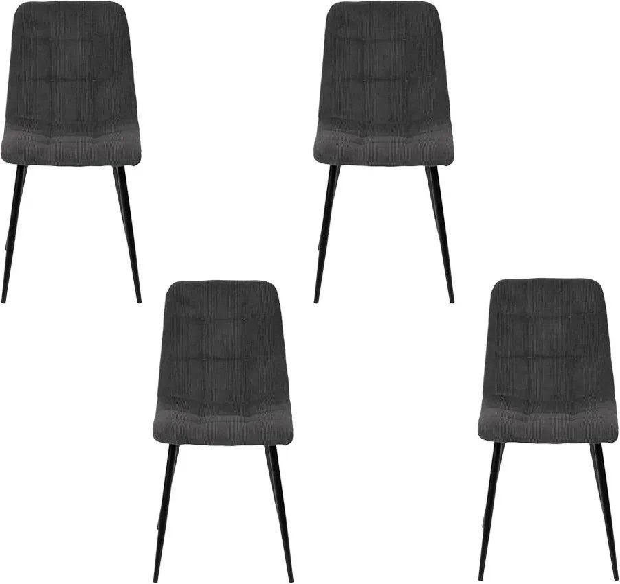 Set - 4 ks Jedálenská stolička AVENBERG ARDEN, sivá