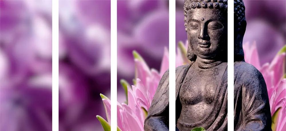 5-dielny obraz pokojný Budha Varianta: 100x50